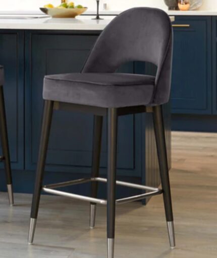 Sleek Charcoal Barstool