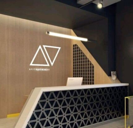 Triangular Design Reception Desk